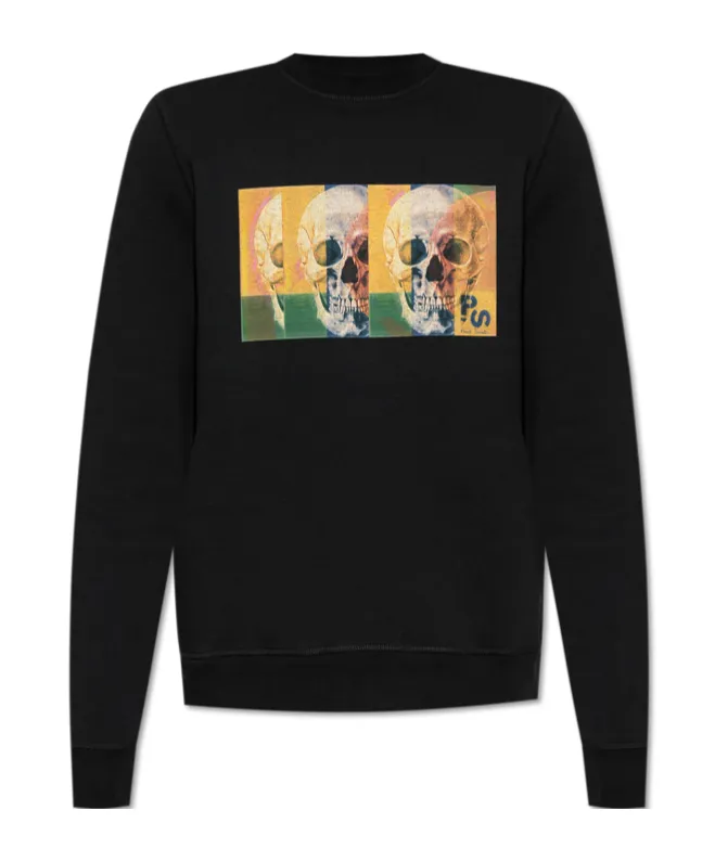 Skull Printed Crewneck Sweatshirt