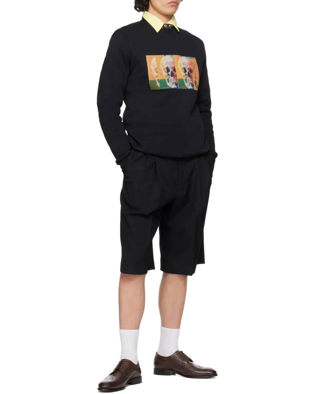 Skull Printed Crewneck Sweatshirt