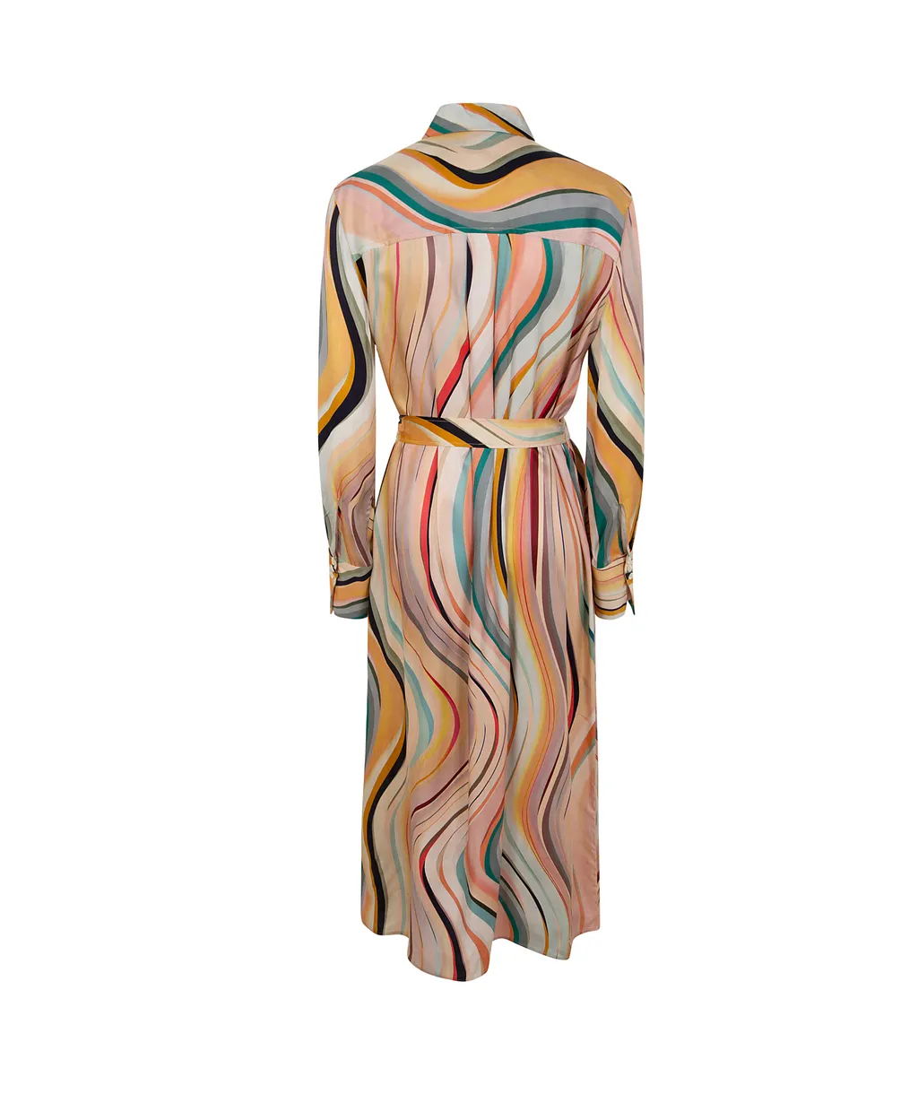 Patterned Midi Dress