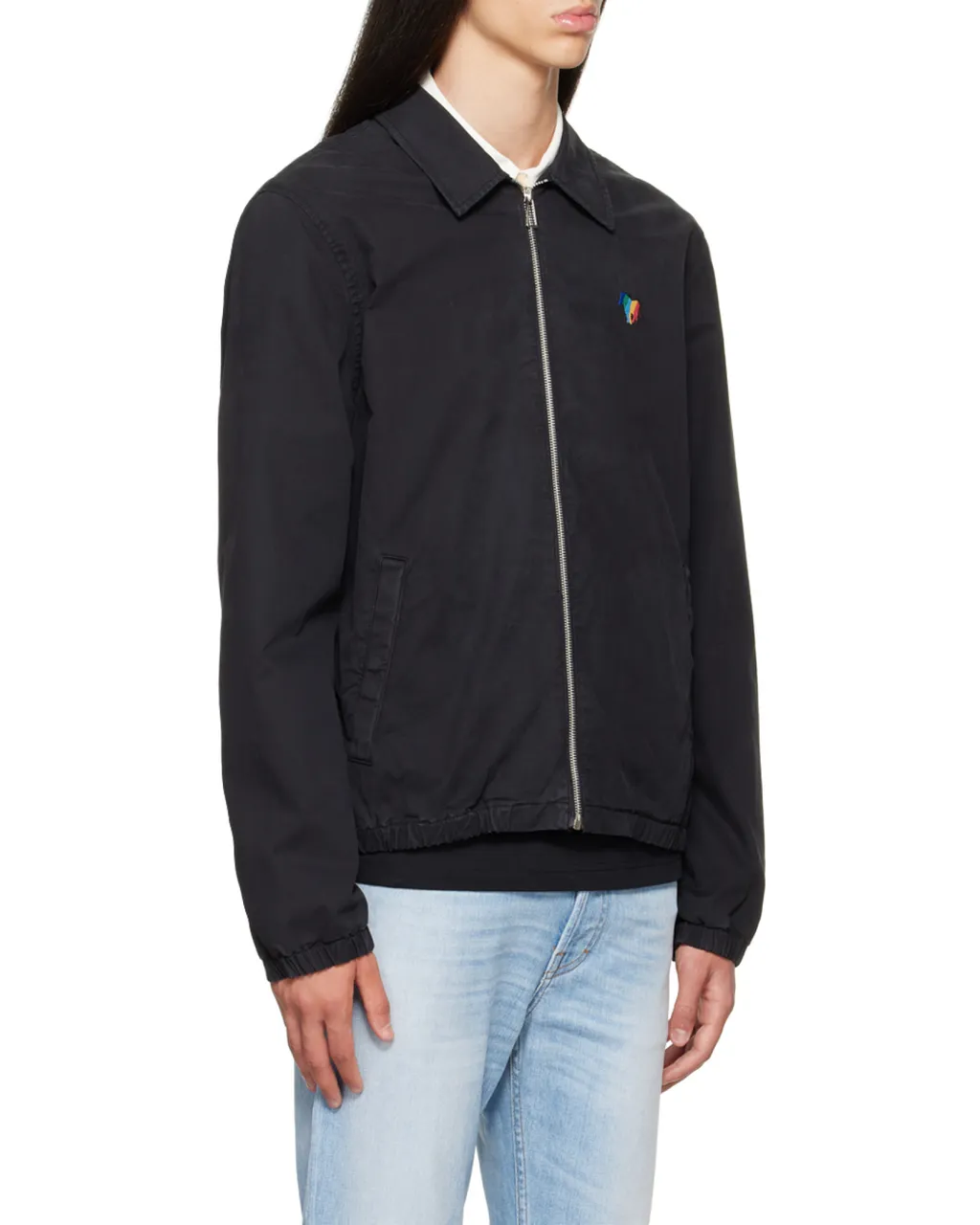 Zebra-Embroidered Organic Cotton Jacket