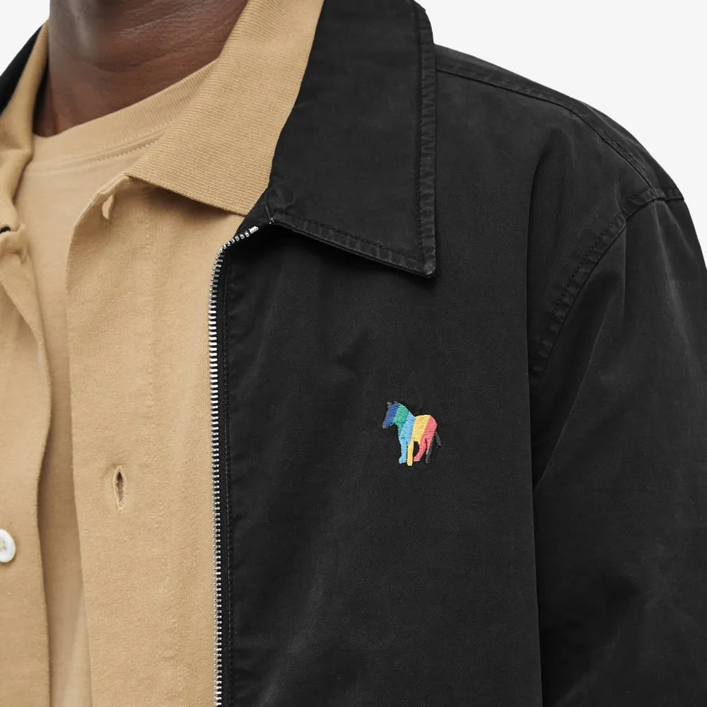 Zebra-Embroidered Organic Cotton Jacket