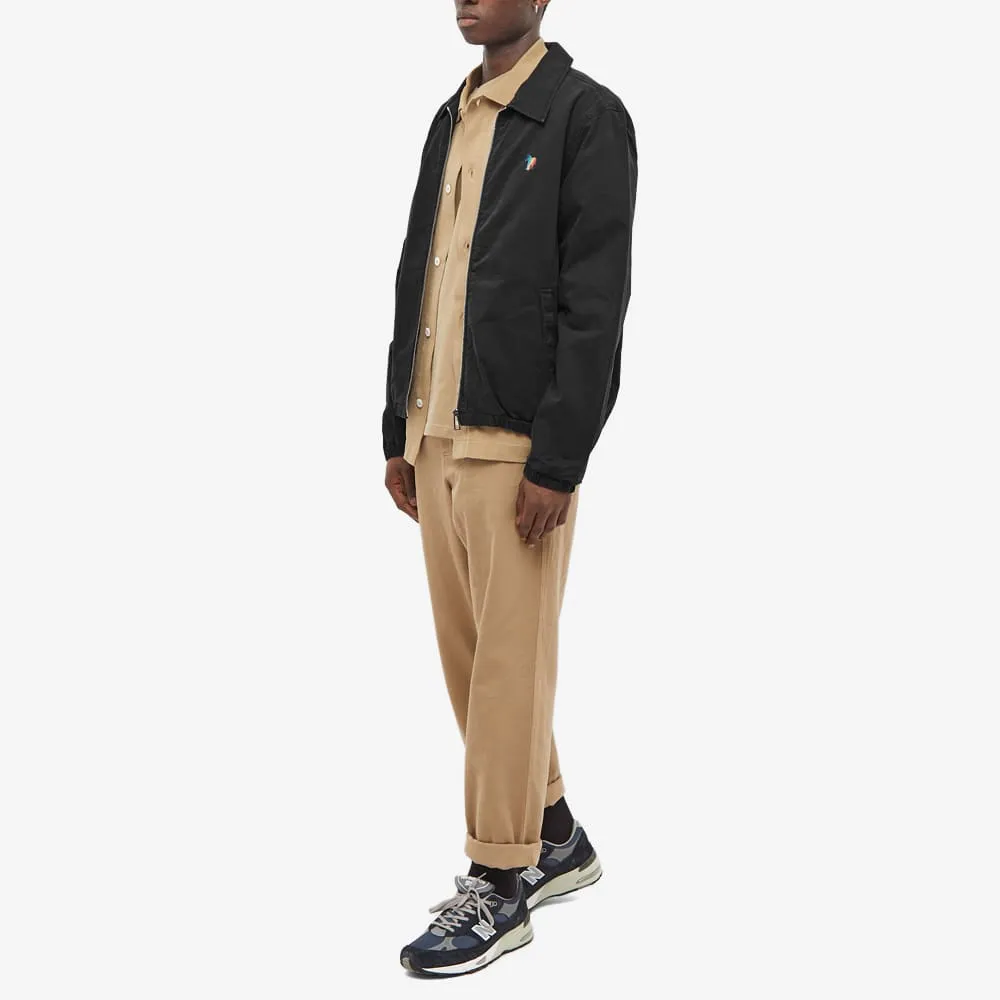 Zebra-Embroidered Organic Cotton Jacket