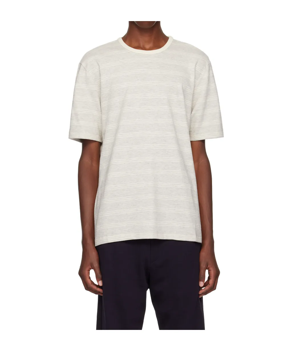 Round Collar Striped T-Shirt
