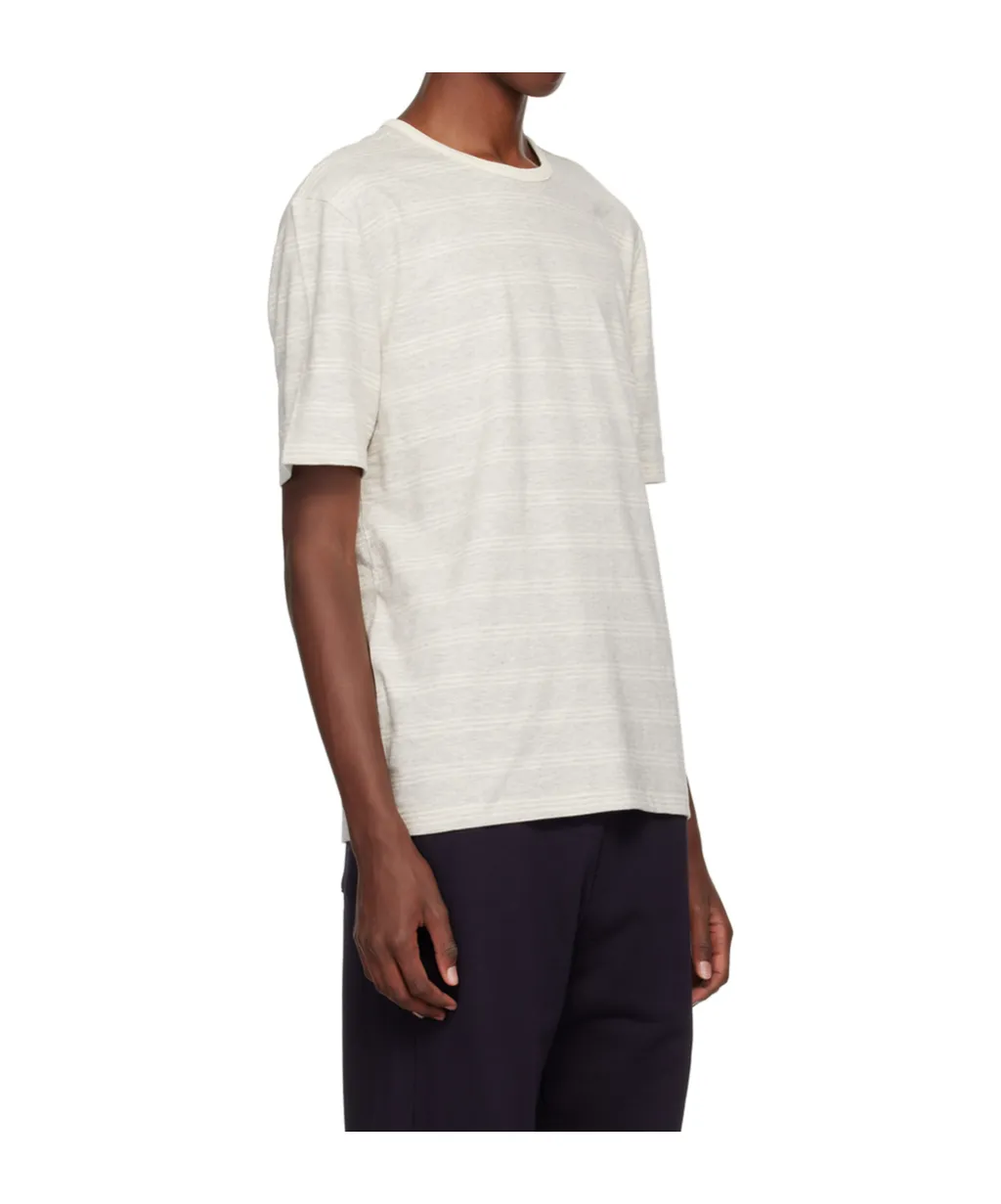 Round Collar Striped T-Shirt