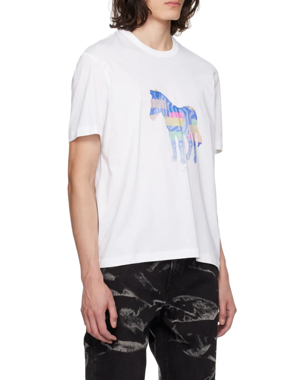 Zebra Print Crewneck T-Shirt