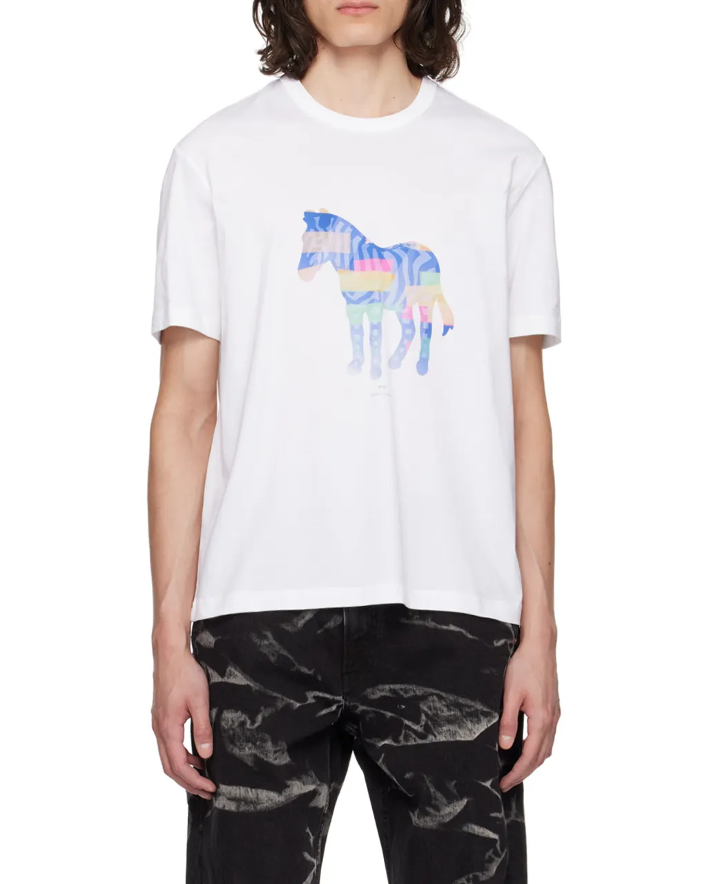 Zebra Print Crewneck T-Shirt