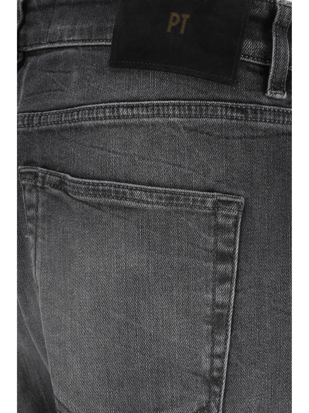 Whiskering Detail Slim-Cut Jeans