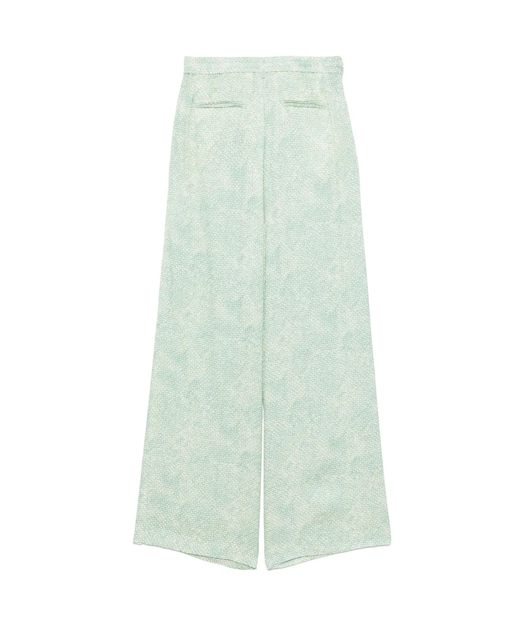 Patterned Wide Leg Pants