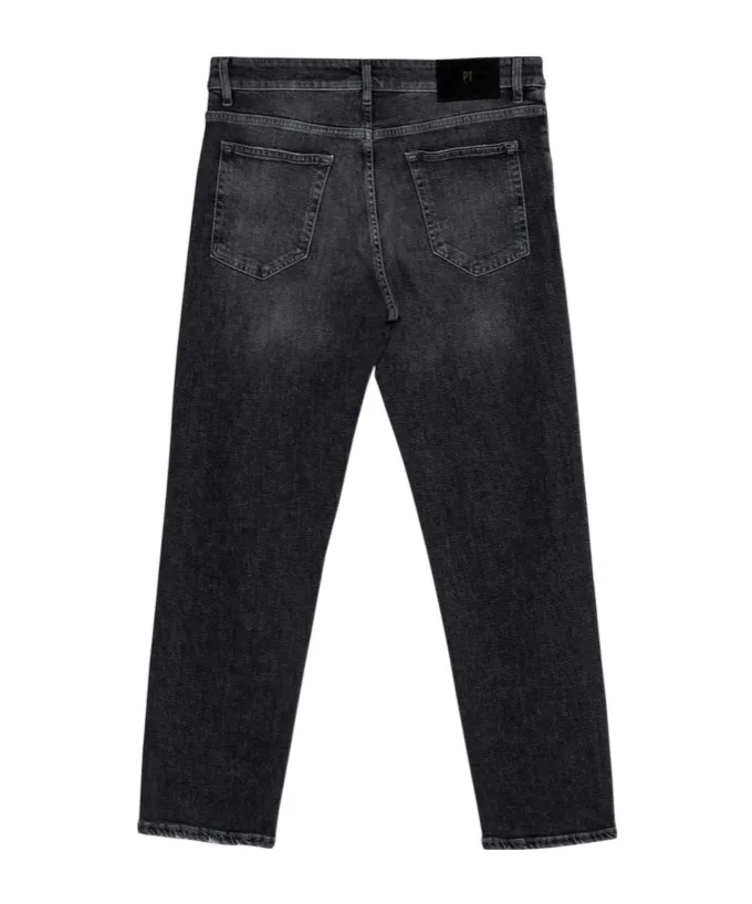 Denim Logo-Patch Straight-Leg Jeans