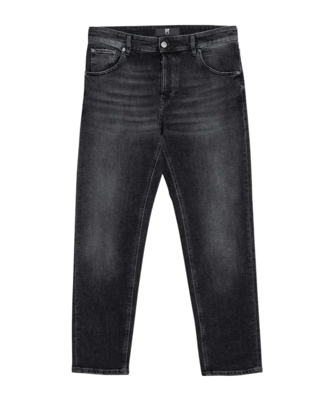 Denim Logo-Patch Straight-Leg Jeans