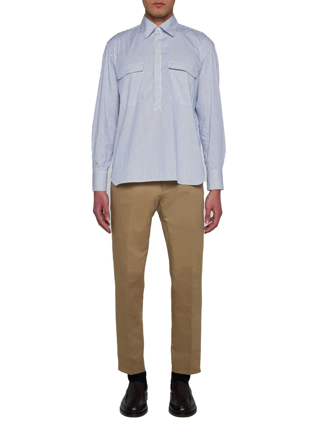 Cotton-Blend Tailored Trousers