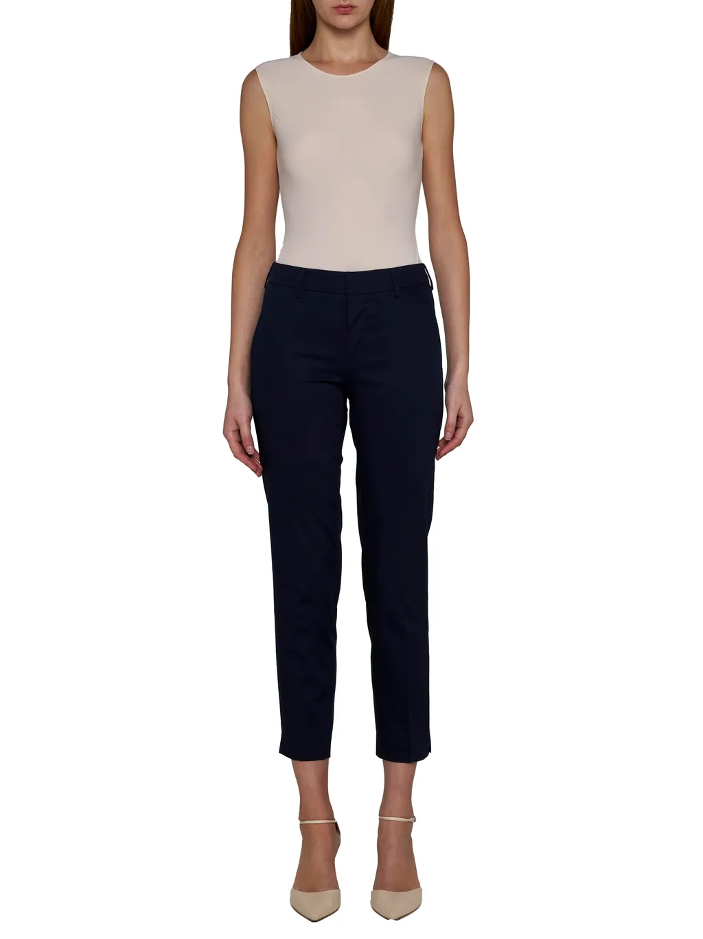 Tapered-Leg Tailored Trousers