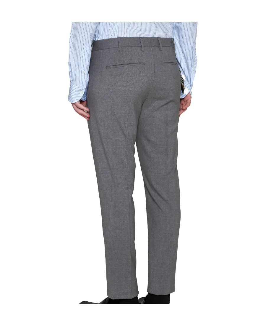 Mid-Rise Wool Tailored Trousers