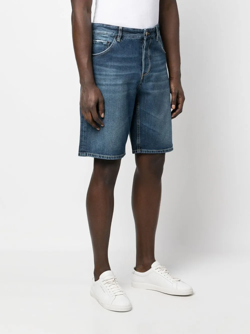 Straight-Leg Denim Shorts