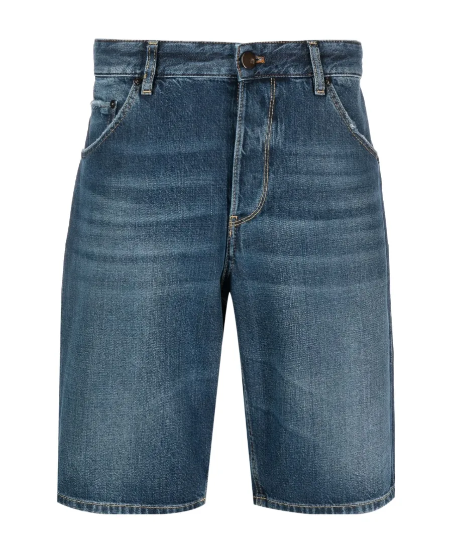 Straight-Leg Denim Shorts