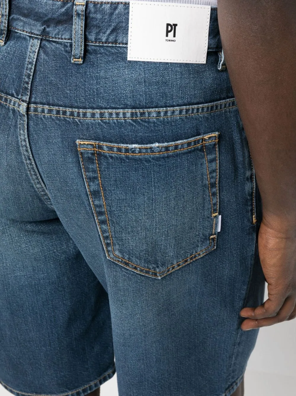 Straight-Leg Denim Shorts
