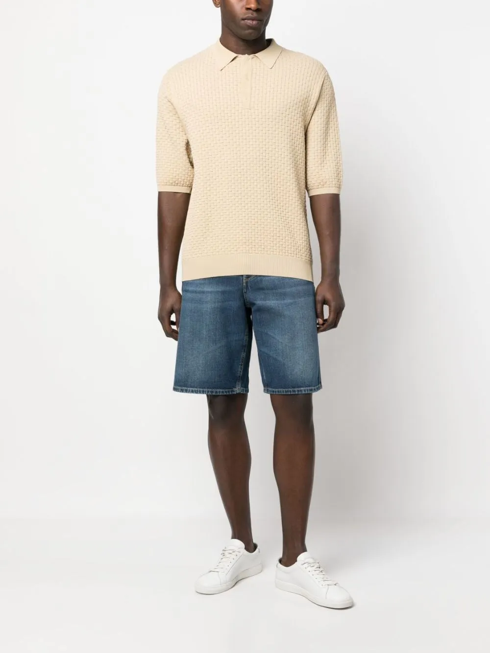 Straight-Leg Denim Shorts