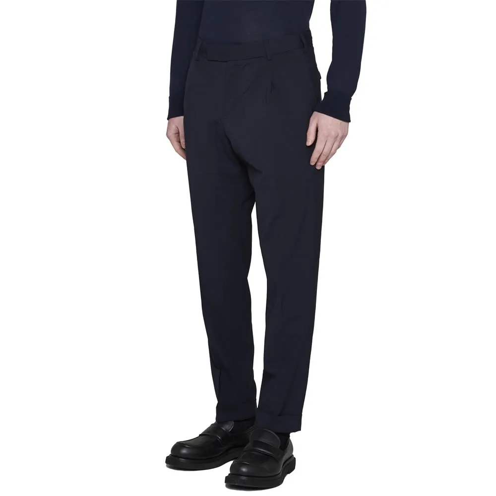 Virgin Wool-Blend Cropped Trousers