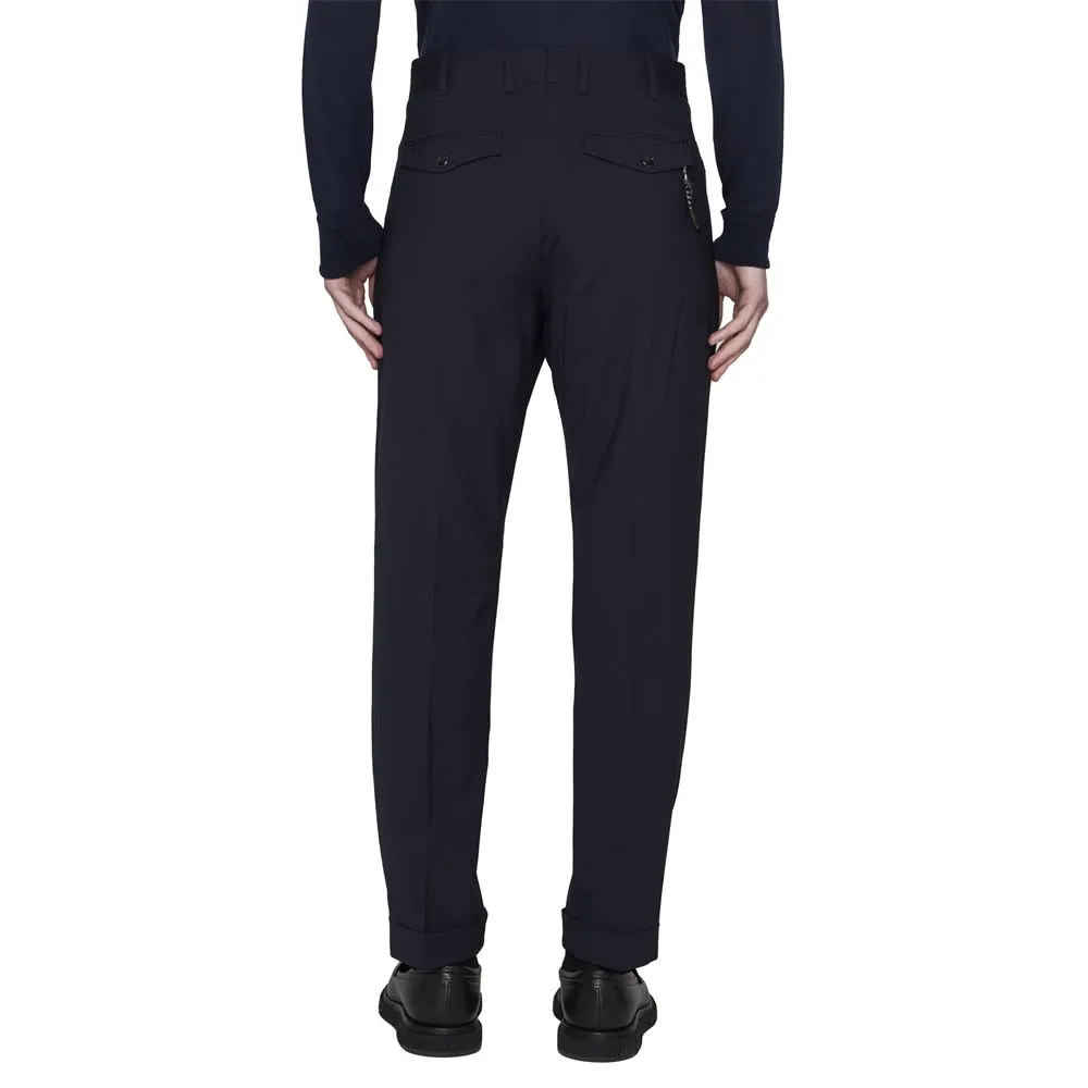 Virgin Wool-Blend Cropped Trousers