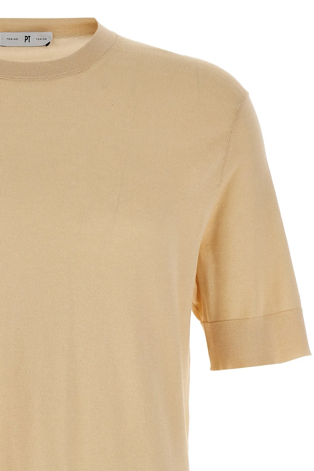 Short-Sleeved Crewneck Knitted T-Shirt