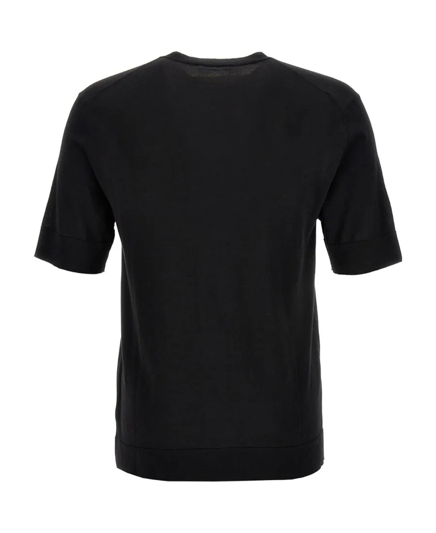 Short-Sleeved Crewneck Knitted T-Shirt