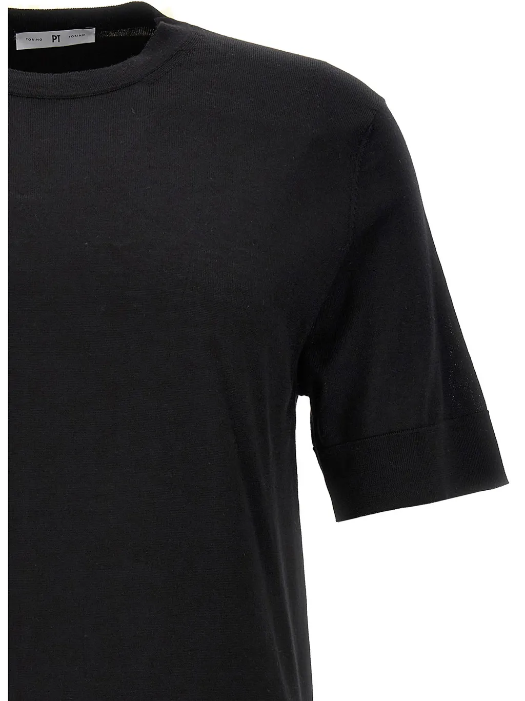 Short-Sleeved Crewneck Knitted T-Shirt