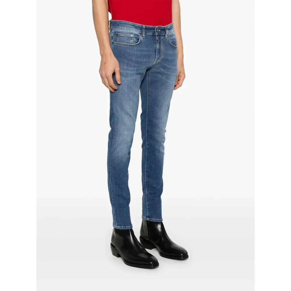 Denim Trousers With Belt Loops