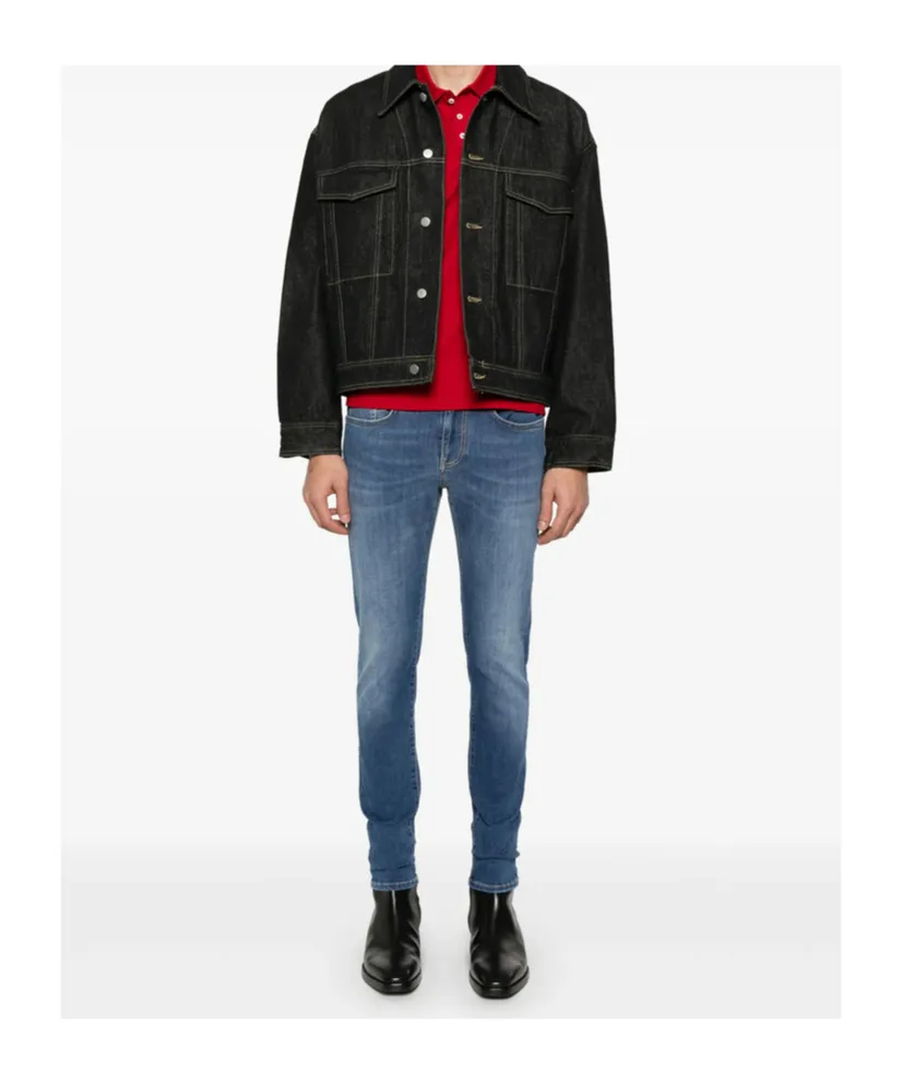 Denim Trousers With Belt Loops