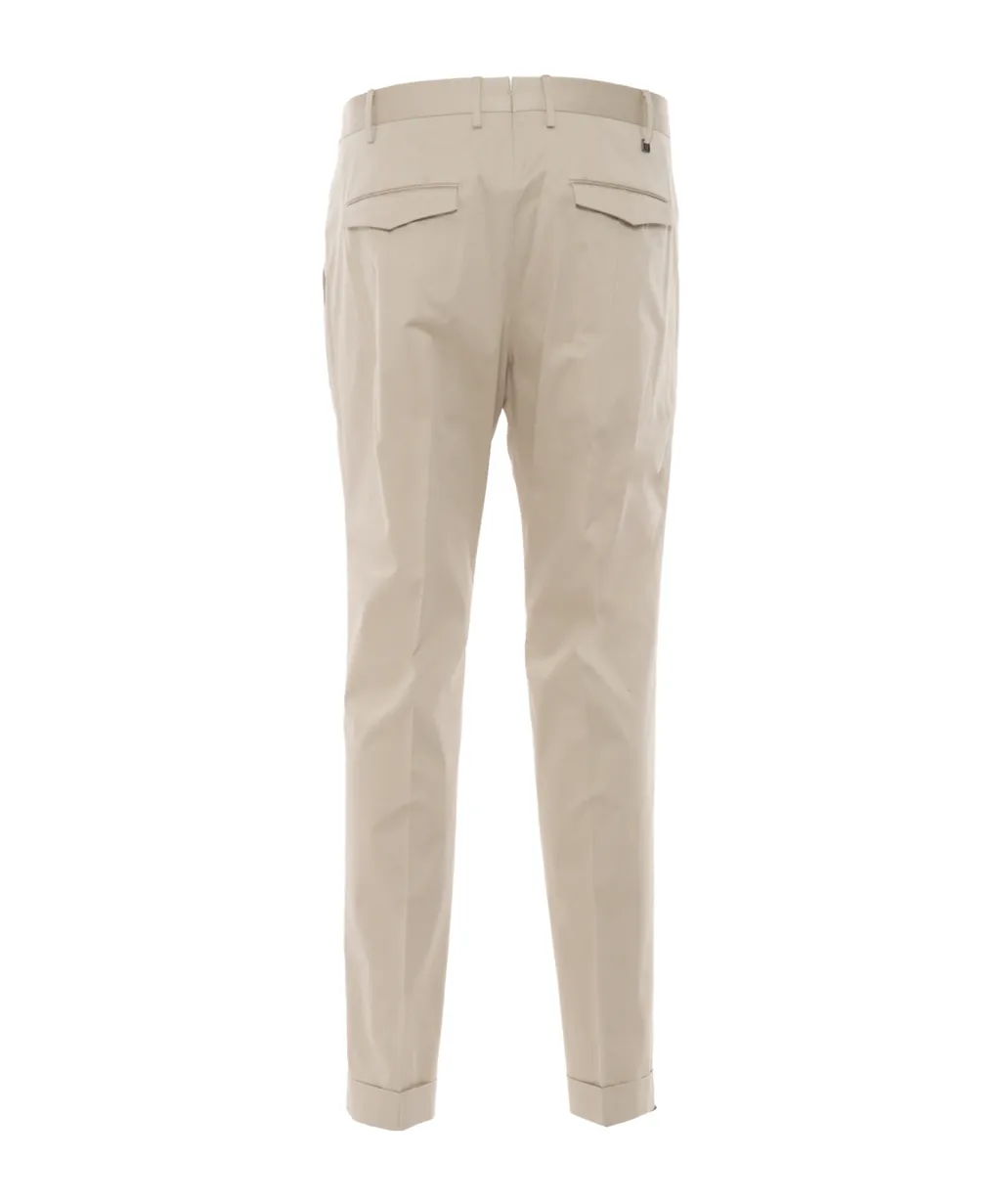 Plea-Detailing Turn-Up Trousers