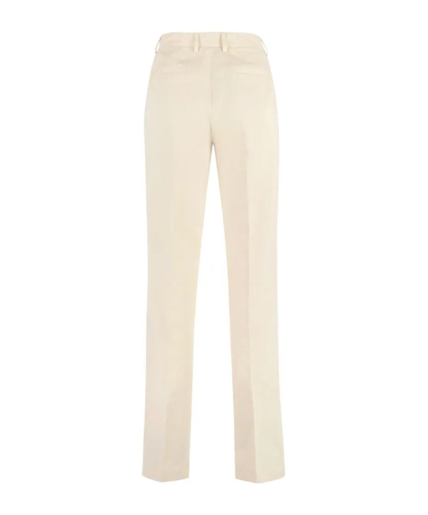 High-Waisted Straight Trousers