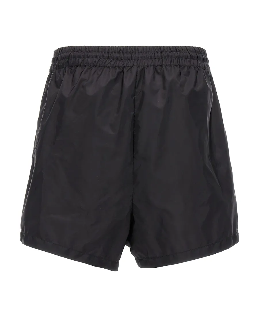 Logo Printed Elastic Waist Shorts