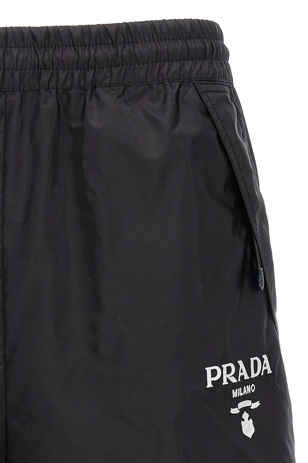 Logo Printed Elastic Waist Shorts