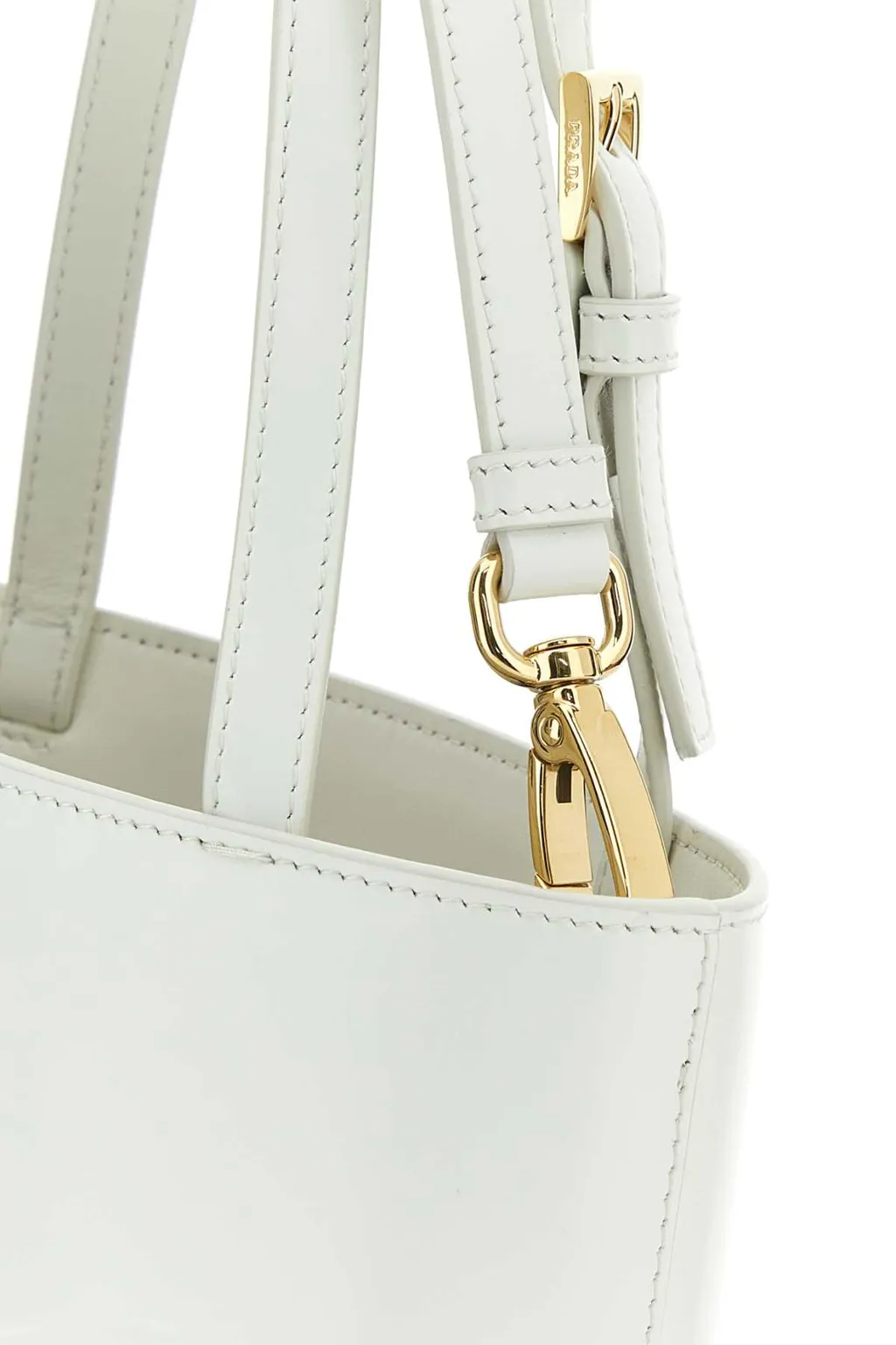 Logo-Triangle Floral-Embossed Tote Bag