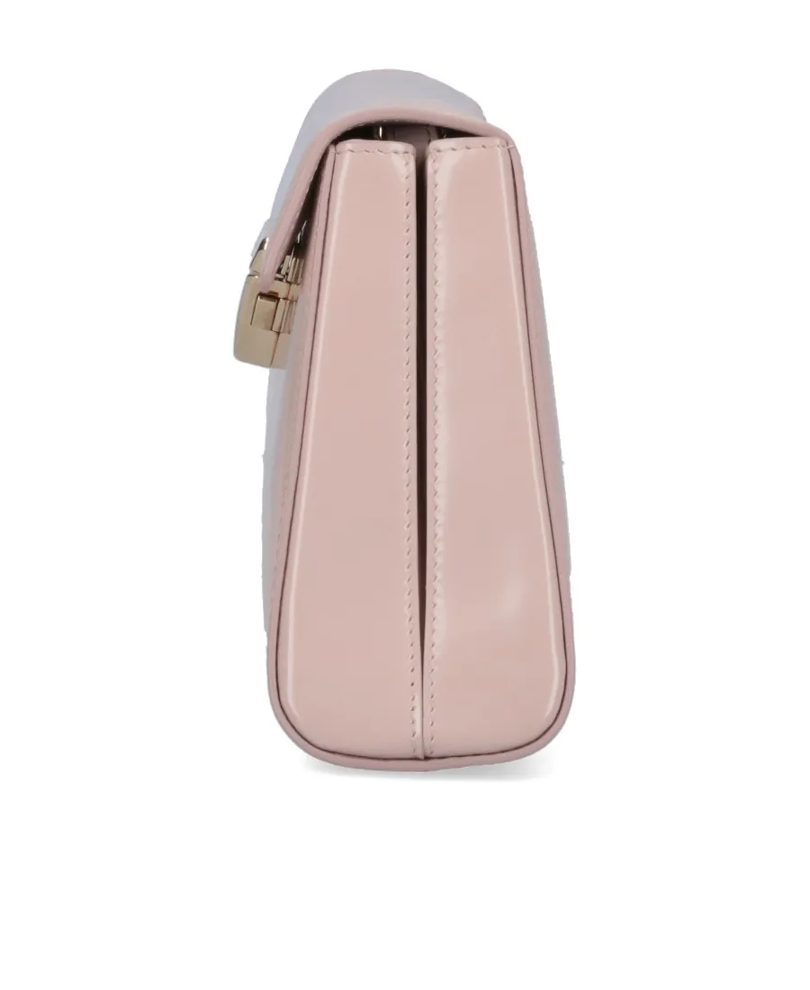 Logo-Buckle Leather Shoulder Bag