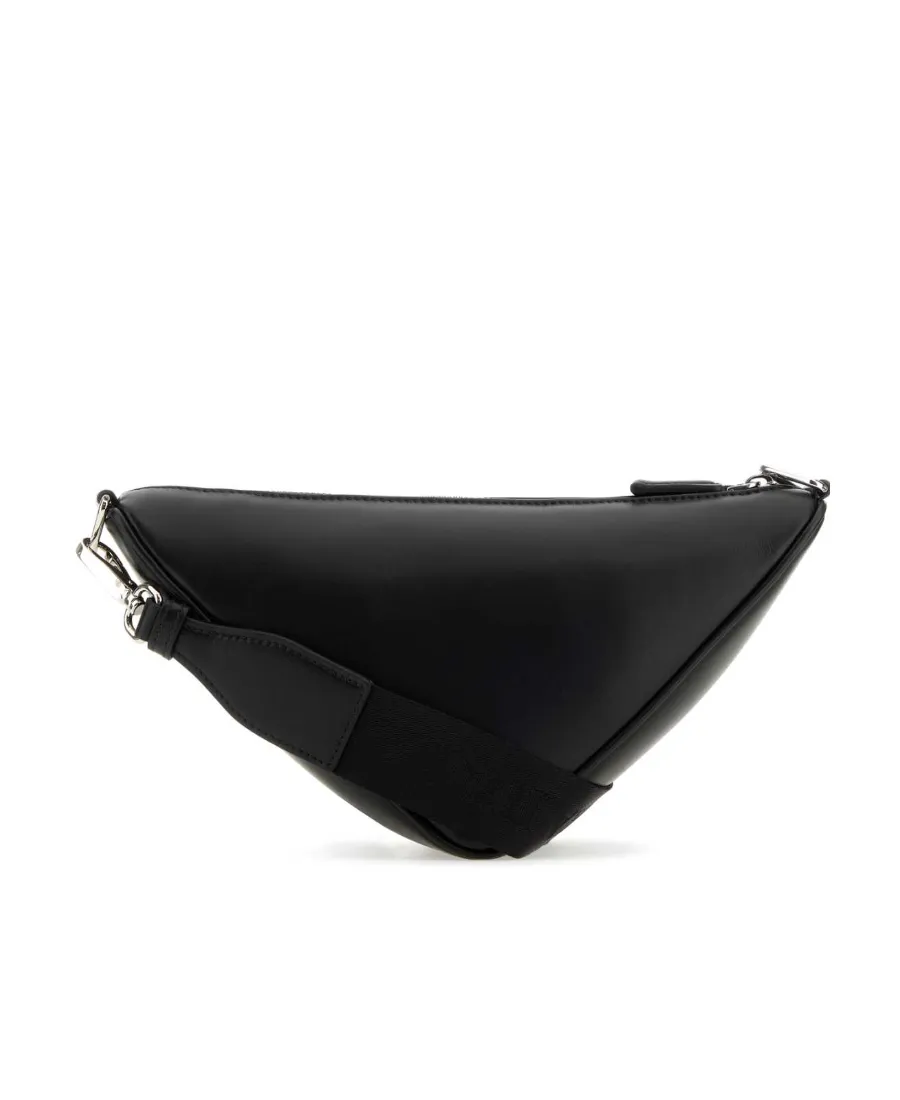 Triangle Logo Zipped Messenger Bag