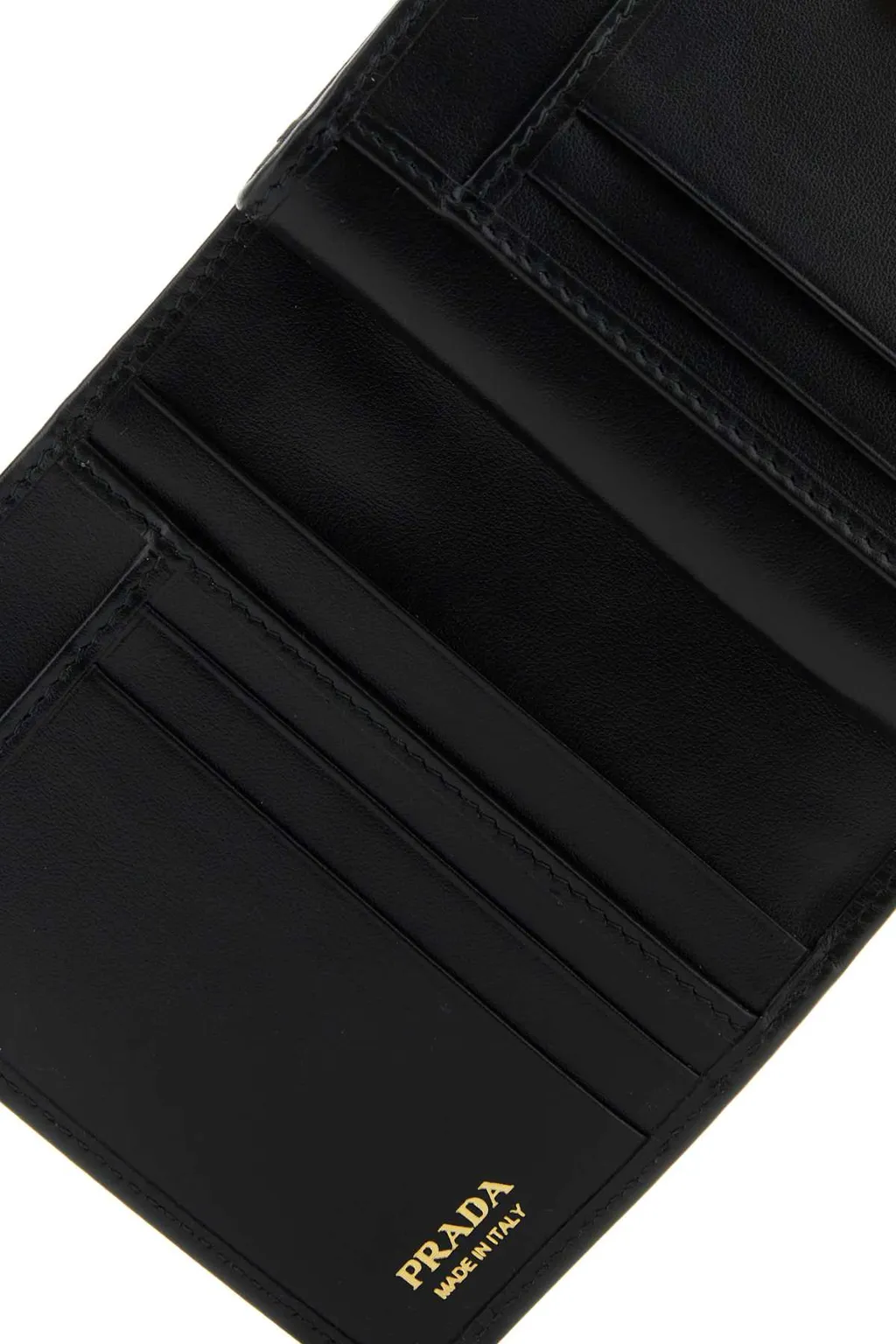 Triangle-Logo Quilted Leather Wallet