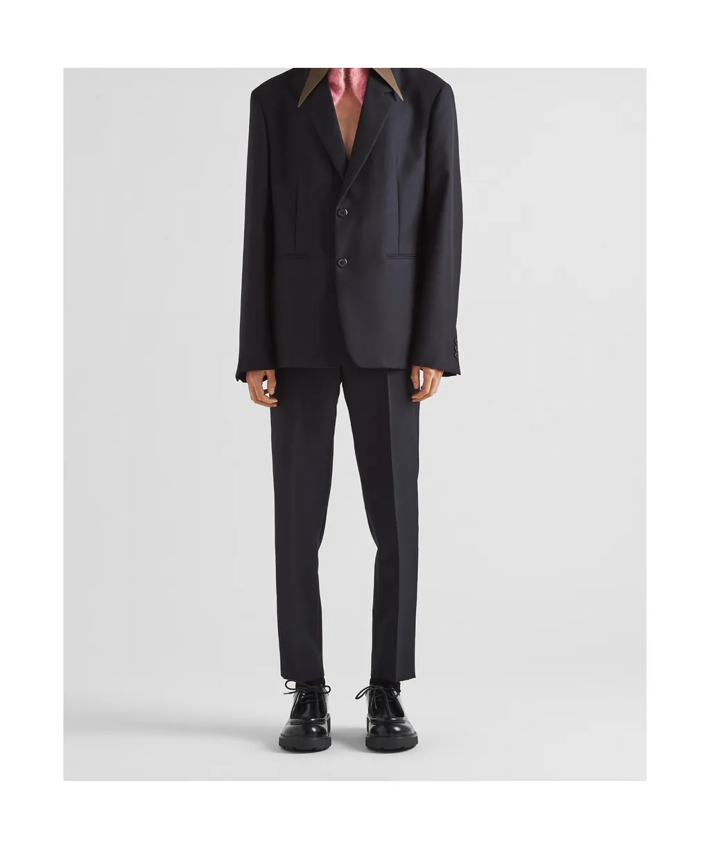 Mid-Rise Slim-Cut Tailored Trousers