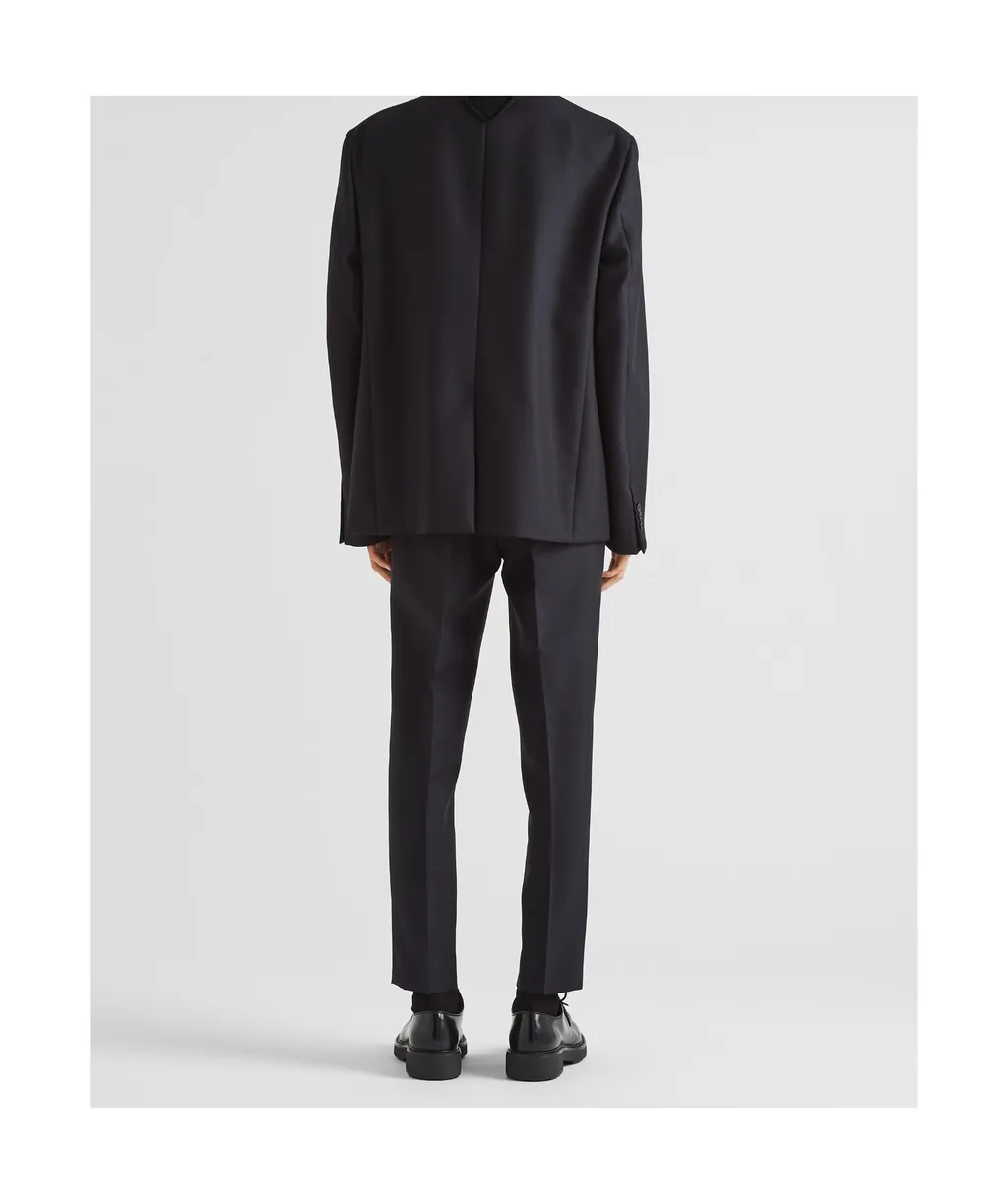Mid-Rise Slim-Cut Tailored Trousers