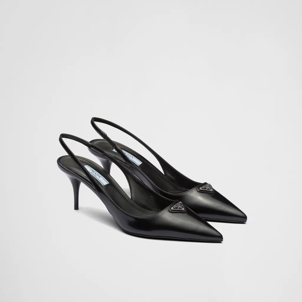 Exposed-Heeled Logo High-Heeled Shoes