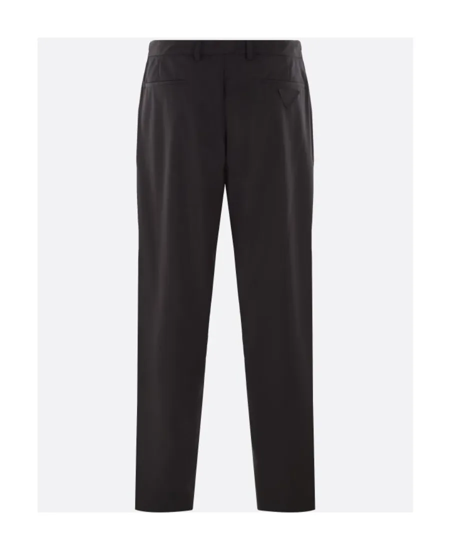 Logo-Patch Wide-Leg Tailored Trousers