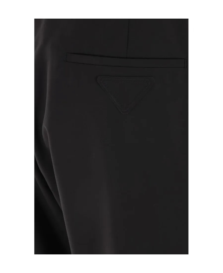 Logo-Patch Wide-Leg Tailored Trousers