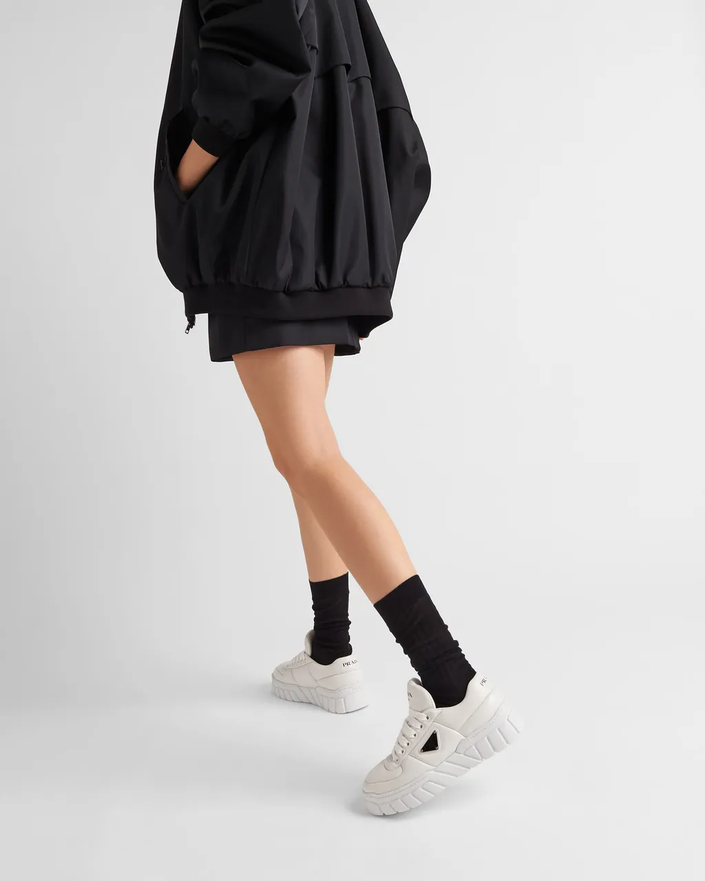 Padded Nappa Leather Sneakers