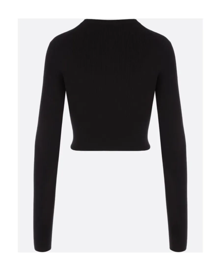 Logo-Print Silk Jumper