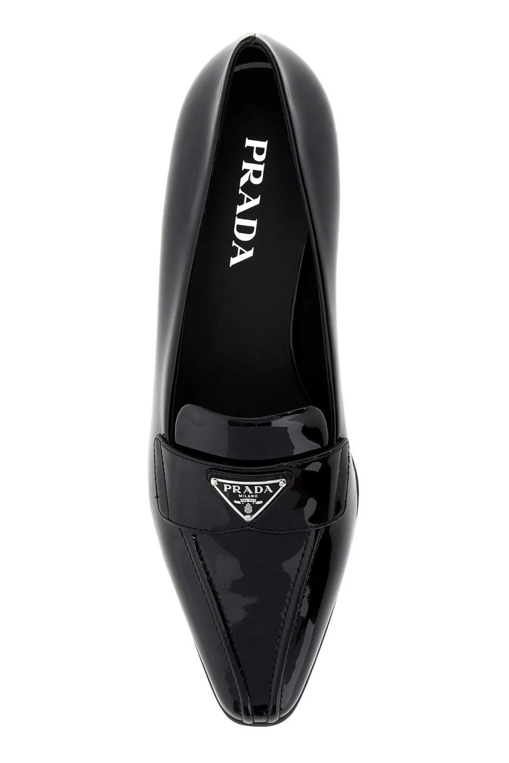 Logo-Plaque Pointed Toe Loafers