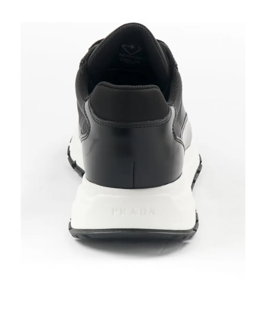 Technical Fabric And Leather Sneakers