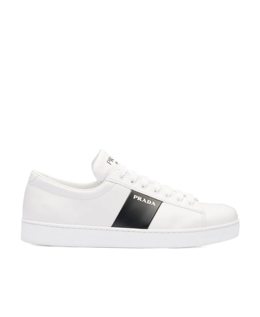 Brushed Leather And Leather Sneakers