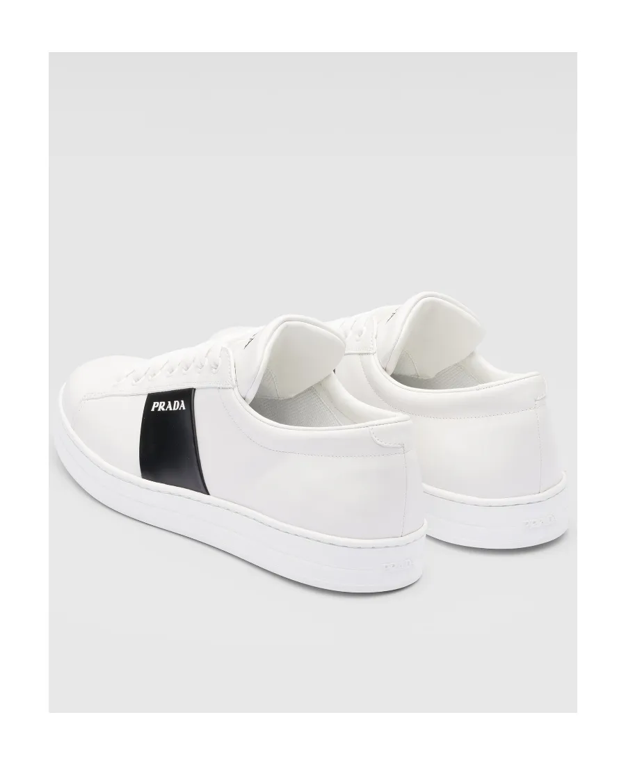 Brushed Leather And Leather Sneakers
