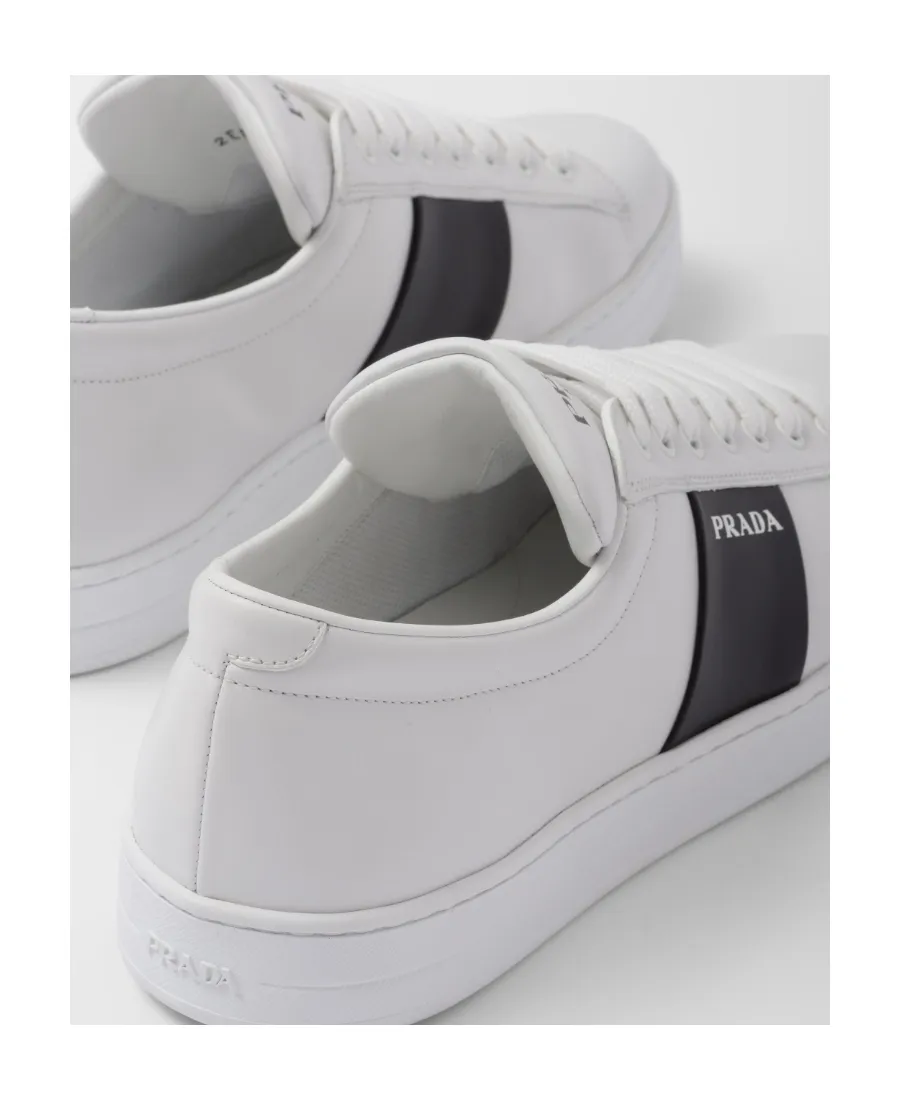Brushed Leather And Leather Sneakers