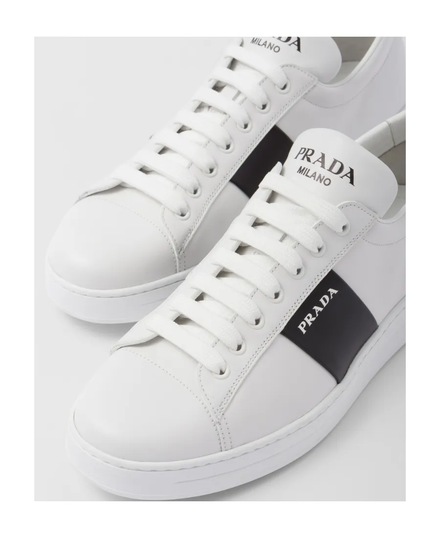 Brushed Leather And Leather Sneakers