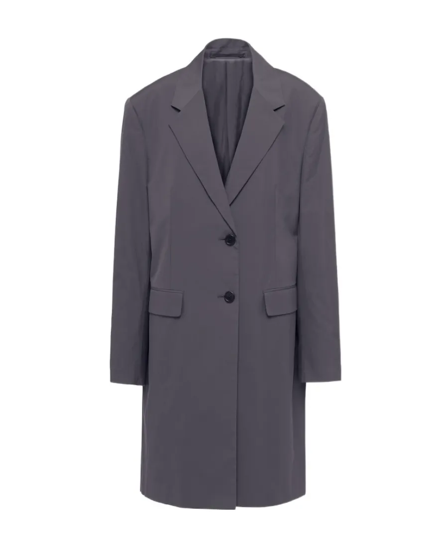 Triangle Logo Single Breasted Coat